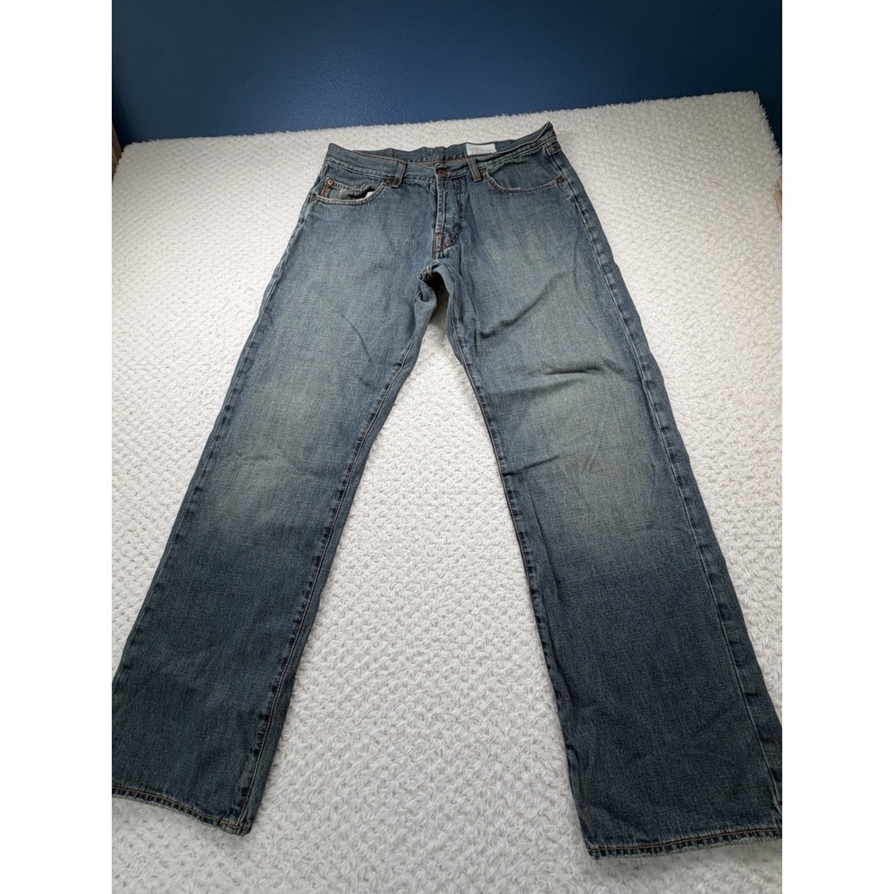 Hugo Boss Jacksons Men's Jeans 34x30 Comfort Fit Blue Boot Cut Dark Wash Faded